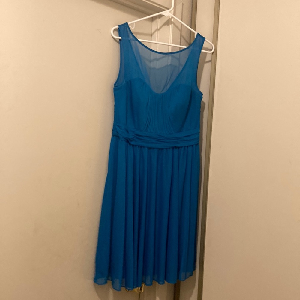 GORGEOUS DAVID’S BRIDAL DRESS…PACIFIC BLUE…SIZE 14